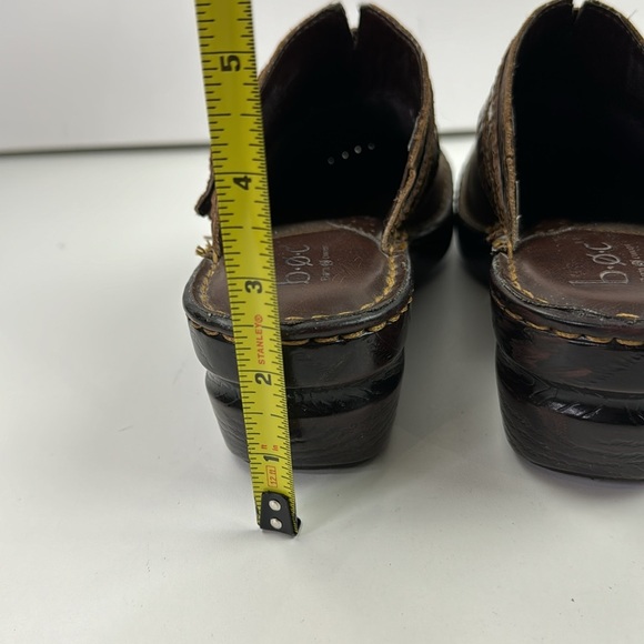 b.o.c. brown leather slip on clog mule shoes - Picture 8 of 14